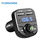 Wireless Car FM Transmitter Bluetooth MP3 Player Hands Free Call - LASBUY