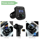 Wireless Car FM Transmitter Bluetooth MP3 Player Hands Free Call - LASBUY