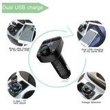 Wireless Car FM Transmitter Bluetooth MP3 Player Hands Free Call - LASBUY