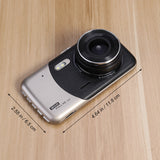 HD Car DVR Dual Lens Camera Video Recorder Rearview Dash Cam - LASBUY