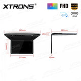 13.3" FHD Ultra-thin digital TFT 16:9 roof-mounted monitor - LASBUY