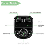 Wireless Car FM Transmitter Bluetooth MP3 Player Hands Free Call - LASBUY